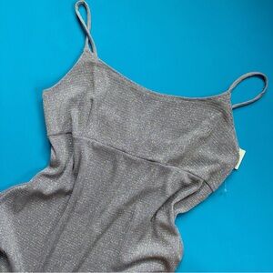 Sparkling Pastel Purple Spaghetti Strap Midi Cocktail Dress